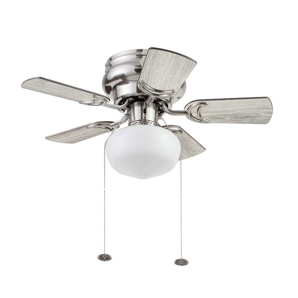 Prominence Home Hero, 28 in.  Ceiling Fan with Light, Brushed Nickel 51656-40